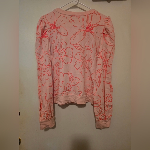 Lilly Pulitzer Pink Floral Cropped Sweatshirt - Picture 5 of 5